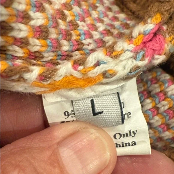 Victor Glemaud Multicolor Women’s Diamond Patterned Sweater L - Picture 8 of 9